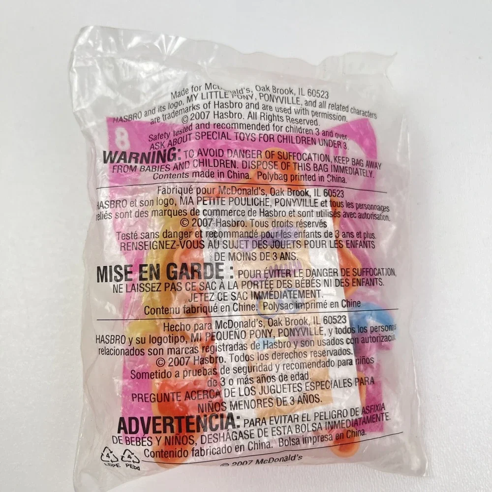 2007 McDonalds Happy Meal Toy My Little Pony 8 Cotton Candy